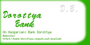 dorottya bank business card